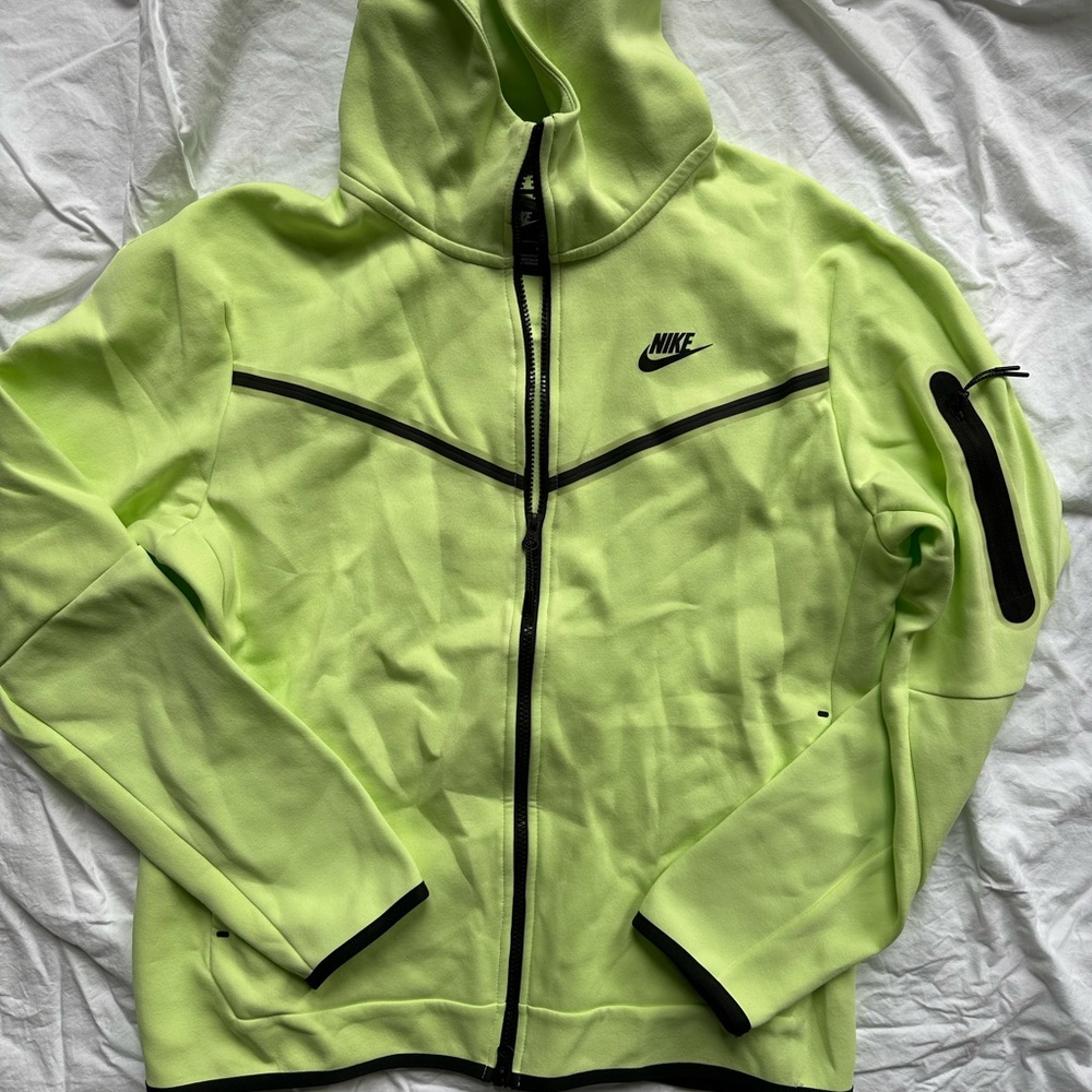 Nike Neon Green Zip-Up Hoodie
